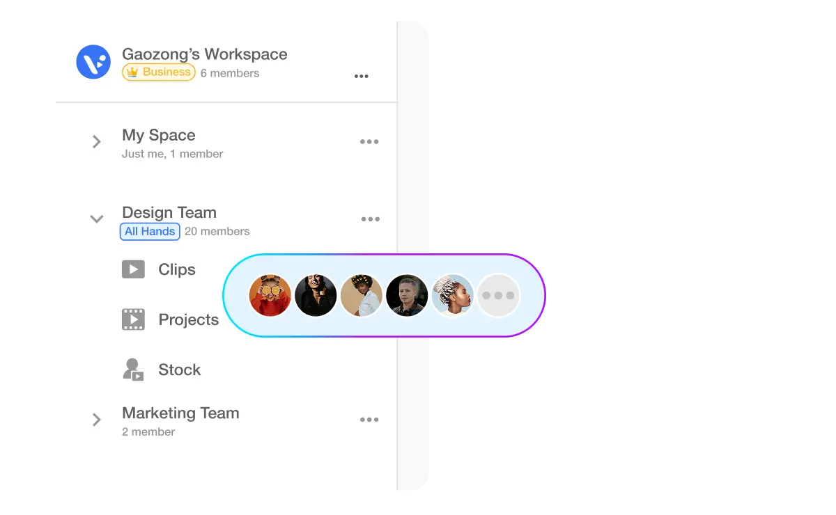 Audio to video collaboration is easy in Visla, with shared editing, commenting, and version control in one workspace.